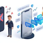 กราฟิก 3D เปรียบเทียบทางแก้เมื่อ บัญชีโฆษณาถูกปิด โดยเปลี่ยนมาใช้ SMS Marketing ส่งข้อความถึงลูกค้าได้ 100%