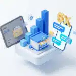 ภาพกราฟ 3D เปรียบเทียบประสิทธิภาพ Email Marketing กับ SMS ที่แสดงอัตราการเปิดอ่านและเข้าถึงลูกค้าสูงกว่าถึง 5 เท่า